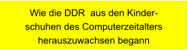 Wie die DDR  aus den Kinder-schuhen des Computerzeitalters herauszuwachsen begann