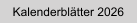 Kalenderblätter 2026
